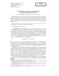 Perturbation Analysis of Matrices Over a Quaternion Division Algebra∗