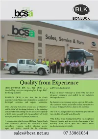 Quality from Experience CHTC•BONLUCK BUS Co., Ltd