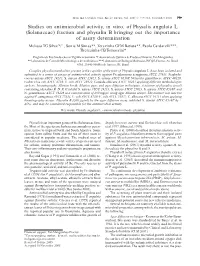 Studies on Antimicrobial Activity, in Vitro, of Physalis Angulata L