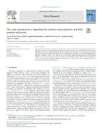 The Actin Cytoskeleton Is Important for Rotavirus Internalization and RNA Genome Replication T