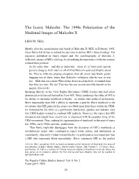 The Iconic Malcolm: the 1990S Polarization of the Mediated Images of Malcolm X