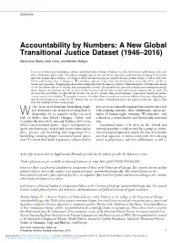 Accountability by Numbers: a New Global Transitional Justice Dataset (1946–2016)