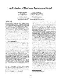 An Evaluation of Distributed Concurrency Control