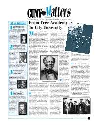 From Free Academy to City University