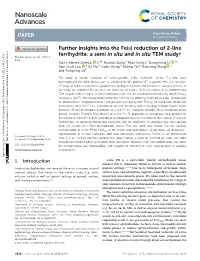 Further Insights Into the Fe(Ii) Reduction of 2-Line Ferrihydrite: A