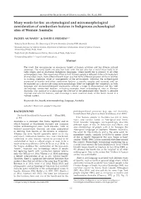 Many Words for Fire: an Etymological and Micromorphological Consideration of Combustion Features in Indigenous Archaeologicalsit