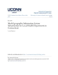 Model Geographic Information System Infrastructure for Local Health Departments in Connecticut