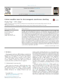 Carbon Nanofiber Mats for Electromagnetic Interference Shielding