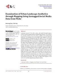 Examination of Urban Landscape Aesthetics Through Mapping Using Geotagged Social Media Data from Flickr
