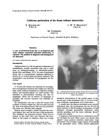 Gallstone Perforation of the Ileum Without Obstruction M. Parkert