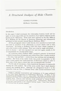 A Structural Analysis of Mide Chants