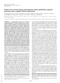 Improved Cervical Smear Assessment Using Antibodies Against Proteins That Regulate DNA Replication