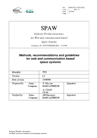 Methods, Recommendations and Guidelines for Web and Communication Based Space Systems
