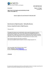 Some Economics of Digital Ecosystems – Note by Marc Bourreau