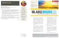 Thoughts... in This Issue >>> Finding an Agent That’S Right for You Transformation VBS Pictures and Thanks Great News and a Little Fun