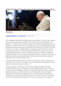 'A New Imagination of the Possible': Seven Images from Francis for Post