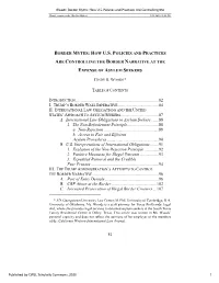 Border Myths: How U.S. Policies and Practices Are Controlling the Border Narrative at the Expense of Asylum Seekers