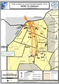 Dtm Somalia Flow Monitoring Tool Entry to Somalia 1St - 31Th August, 2016