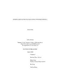 Generalized Estimating Equations for Mixed Models