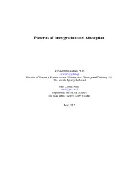 Patterns of Immigration and Absorption