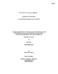 Universfty of HAWAI'l LIBRARY By
