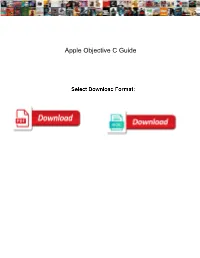 Apple Objective C Guide