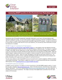 Calculating SMART Incentives for New Residential Solar Photovoltaic Arrays