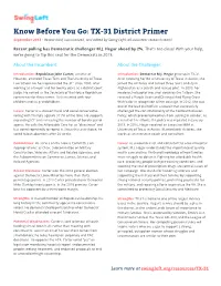 Know Before You Go: TX-31 District Primer