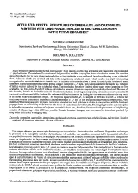 Modulated Crystal Structures Of