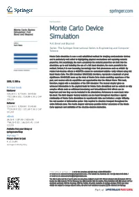 Monte Carlo Device Simulation Full Band and Beyond Series: the Springer International Series in Engineering and Computer Science