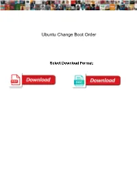 Ubuntu Change Boot Order