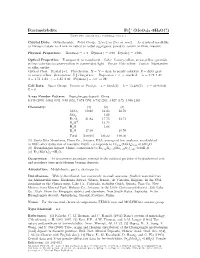 Ferrimolybdite Fe2 (Moo4)3 8H2O(?) C 2001-2005 Mineral Data Publishing, Version 1
