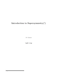Introduction to Supersymmetry(1)
