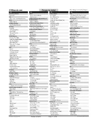 Karaoke Song List