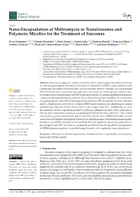 Nano-Encapsulation of Mithramycin in Transfersomes and Polymeric Micelles for the Treatment of Sarcomas