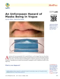 An Unforeseen Hazard of Masks Being in Vogue