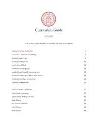 Curriculum Guide 21-22 MASTER