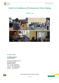 Guide for Facilitators of Participatory Video Making