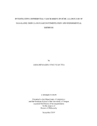 Investigating Differential Case Marking in Sümi, a Language Of