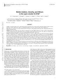 Stellar Rotation, Binarity, and Lithium in the Open Cluster IC4756