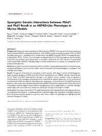 Synergistic Genetic Interactions Between Pkhd1 and Pkd1 Result in an ARPKD-Like Phenotype in Murine Models