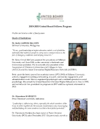 2019-2020 United Board Fellows Program