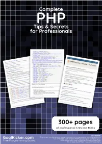 Complete PHP Secrets & Tips for Professionals