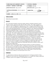 Mobile Data Computers Policy