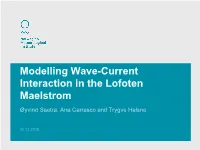 Modelling Wave-Current Interaction in the Lofoten Maelstrom
