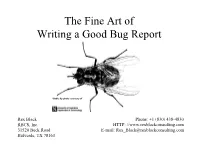 The Fine Art of Writing a Bug Report | RBCS