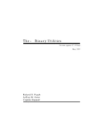 The Gnu Binary Utilities
