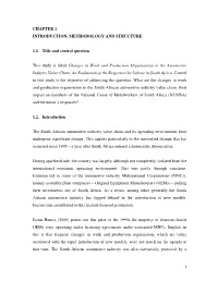 1 Chapter 1 Introduction, Methodology And