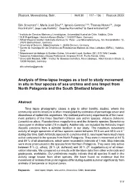 Analysis of Time-Lapse Images As a Tool to Study Movement in Situ in Four Species of Sea Urchins and One Limpet from North Patagonia and the South Shetland Islands