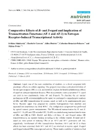 And S-Equol and Implication of Transactivation Functions (AF-1 and AF-2) in Estrogen Receptor-Induced Transcriptional Activity